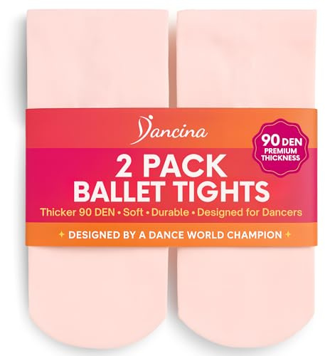 Dancina Girls Ballet Tights for Toddlers 2-3T Ballet Pink x2