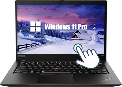Lenovo Thinkpad T490s - Touchscreen da 14 FHD Notebook Intel Core i5-8365U, RAM DDR4 da 16 GB, SSD da 256 GB, tastiera US QWERTY Windows 11 Pro (ricondizionato)