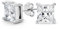 Quadratische Zirkonia Solitaire Ohrringe Im Brillantschliff Prinzessin AAA CZ Für Damen Und Herren Aus Sterlingsilber 8MM