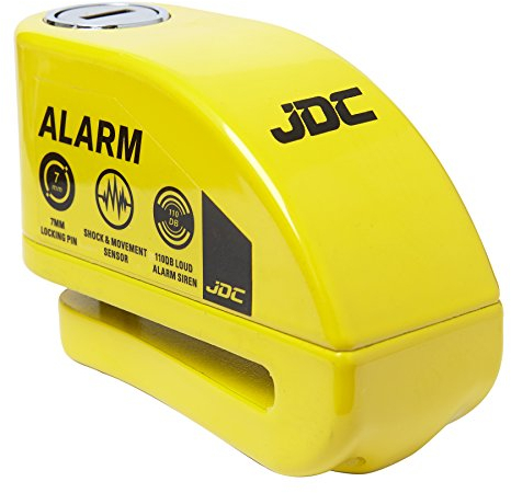 JDC Motorcycle Motorbike Disc Lock ALARM - JAWS - Yellow