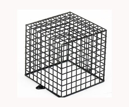 TC223 - CCTV Camera & Light Protection GALVANISED Black CAGE 23CM X 23CM X 23CM