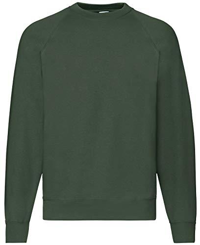 Fruit of the Loom Men's Raglan Classic Sweater, Bottle Green, XX-Large