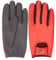 Men’s snug fit genuine lambskin leather chauffeur driving gloves fashion dress style Red & Black (Large)