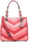 MICHAEL Michael Kors Cynthia Chevron Small North South Satchel Coral Chevron, Rot – Korallen-Chevron