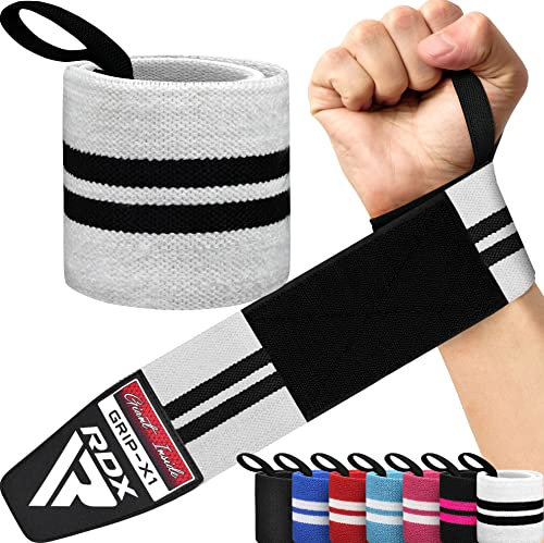 RDX Muñequeras Gym Powerlifting Correas de Levantamiento, Aprobado por IPL y USPA, Wrist Wraps Deportivas para Culturismo Musculación Gimnasio