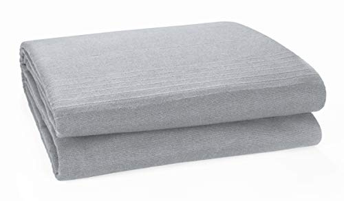 EHC Classic Rib Throw, Sofa Settee Bed Throw Bedspread - 250cm x 380cm, 100 x 150 Inches Fits 4 or 5 Seater Sofa or Super King Size Bed, Smoke