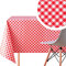 KP HOME Wipe Clean Tablecloth Rectangular 78.7x55.1 In (200x140cm) - PVC Wipeable Plastic Table Cloth for Outdoor - Waterproof Rectangle Kitchen Oilcloth 6 Seat Table Cover in Red Gingham Print