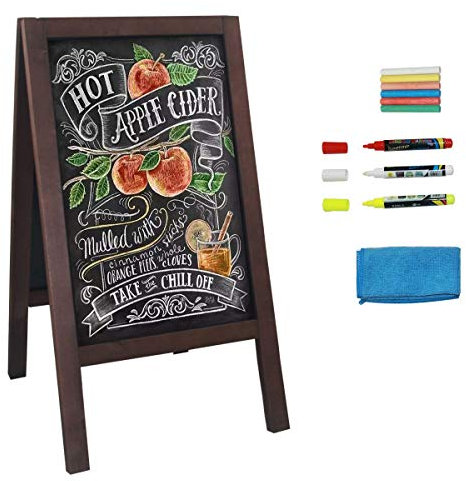 HUAZI A Frame Panneau tableau noir 101,6 x 50,8 cm Panneau de trottoir pour Business Party Café Shop