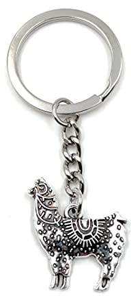 Onwomania - -Lama Kamel Tier Schlüsselanhänger - Metall Glücksbringer ideal als Geschenk z.B. für den besten Freund, die beste Freundin, Mama - Für Männer, Frauen & Kinder