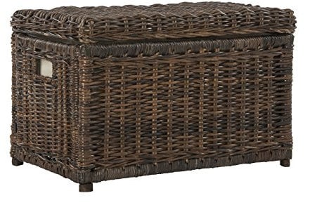 happimess HPM9002A Elijah 76 cm Aufbewahrungskorb aus Weidengeflecht für Zuhause, Schlafzimmer, Wohnzimmer, Flur, Braun