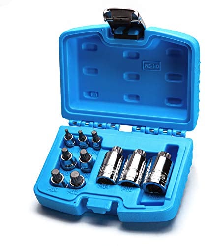 Capri Tools Stubby XZN Triple Square Bit Socket Set, 10-Piece