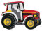 Kleiber Bügelbild Patch Applikation zum Aufbügeln Traktor Trecker rot 7,0 x 5,0 cm