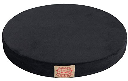 baibu Round Memory Foam Seat Cushion Chair Pad Pillow Yoga Cushion Indoor Outdoor Pad 16 /40cm,Black