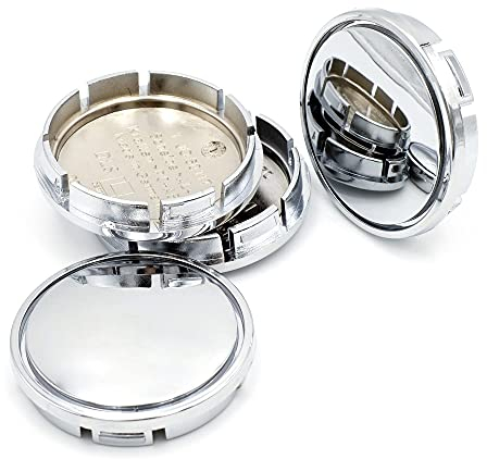 RhinoTuning 4 Stück Radnabenkappen VW Toyota für Nabendeckel OD 56 mm ID 53 mm, Chrom Radnabenabdeckung Geeignet für LE Sedan Golf 18 Rad, 1J0 601 171 / 1JD 601 171 Felgendeckel