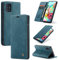 UEEBAI Handyhülle für Samsung Galaxy A71, Retro Matte Handyhülle PU Fallschutz Lederhülle Weich TPU Klapphülle mit Kartenfach Standfunktion Magnetverschluss Flip Case Handytasche - Blau