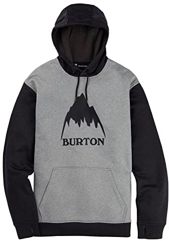 Burton Herren Oak Fleece Pullover, Gray Heather/True Black, L