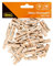 Idena-48 Pinces Miniatures en Bois, Environ 3,5 cm de Long, pour travaux manuels, décoration, 63134, Nature, 3.5 cm
