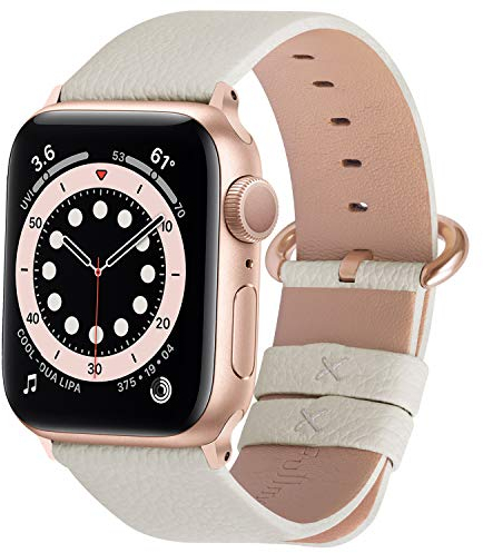 Fullmosa kompatibel mit Apple Watch Armband 40mm 41mm 38mm 42mm 44mm 45mm 46mm 49mm Ledderarmband, Leder Ersatzarmband für iwatch Ultra SE Series 10 9 8 7 6 5 4 3 2 1 Damen Herren
