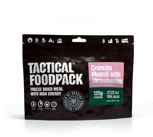 Tactical Foodpack Ration DE Survie - MUESLI CROQUANT AUX Fraises
