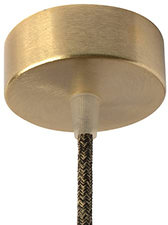 AMARCORDS - Baldachin aus Metall, Farbe GOLD, Lampengehäuse komplett mit Kabelklemmenzubehör, Schrauben und Deckenhalterung. Durchmesser 77 mm, Höhe 26 mm