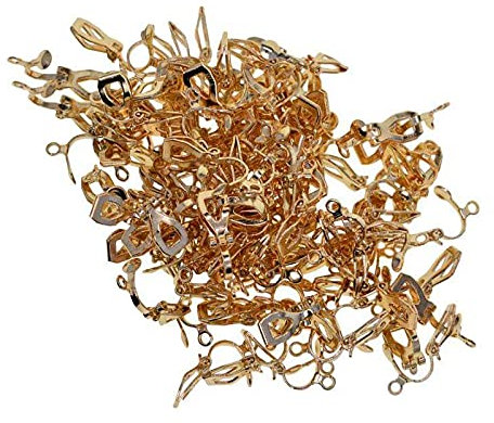 Harilla 100 Ohrring Umwandlern mit Leicht zu öffnender Quastenschlaufe für DIY Ohrringe Und Verwandeln Ohrstecker Oder Durchbohrten Ohrring, Golden