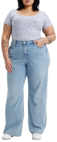 Levi's Women's Plus Size Ribcage Wide Leg Jeans, Far And Wide Plus, 22 M
