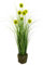 Buisson d'herbe artificielle boutonnière dans un pot de terre - Plante artificielle - Herbe décorative - Herbe décorative - Herbe décorative - Herbes décoratives - Décoration de printemps - Plante