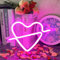 UExnkj-Y Pink Neon Light Heart Neon Light Pink Heart Neon Light Love Neon Sign USB/Battery Powered Neon LED Sign Neon Christmas Bar Room Party Decoration Neon
