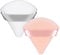 Patelai 2 Pcs Powder Puff Makeup Puff Triangle Soft Powder Sponge Reusable Triangle Sponges with Strap for Cosmetic Foundation Wet Dry Makeup(White, Nude)
