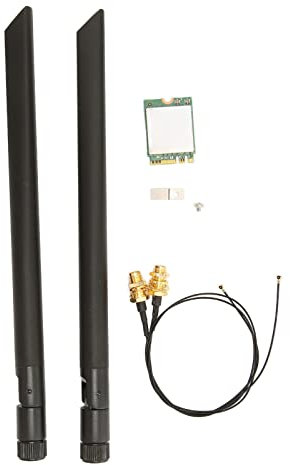 ASHATA WiFi 6E Wireless Card, NGFF M2 WiFi Card Bluetooth5.2 5374M Gigabit 2.4G 5G Dual Band Wireless Network Card, with Antenna Connecting Cable(5374M)