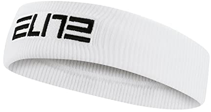Nike Unisex – Erwachsene Elite Stirnband, White/Black, OneSize