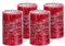 Brandsseller Stumpenkerze 4er Set 7x14 cm Weihnachtskerze Adventskranz Bordeaux