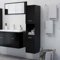 homiuse 30x30x130 cm Badezimmerschrank Waschbeckenunterschrank Badezimmer Möbel Badschrank Schmal Badunterschrank Waschbecken Unterschrank Badmöbel Waschtischunterschrank Holzwerkstoff Schwarz
