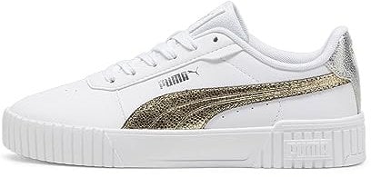 PUMA Women Carina 2.0 Metallic Shine Baskets, Puma White Puma Gold Puma Silver, 37 EU