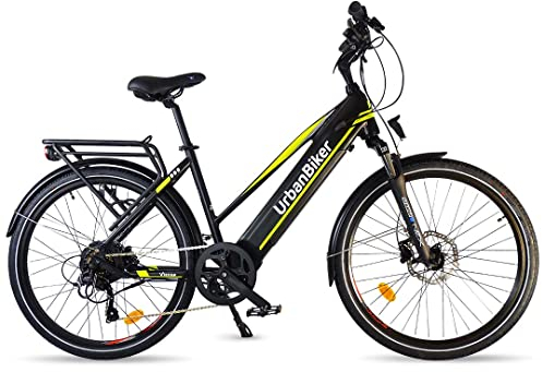 URBANBIKER Viena | Trekking E-Bike | 200KM Reichweite | Gelb | 26