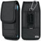 ykooe RFID Blocking Cell Phone Pouch for iPhone 13 Mini 12 Mini Holster iPhone SE 2020 & 2022, 6 7 X Nylon Belt Clip Loops Card Holder Case, S