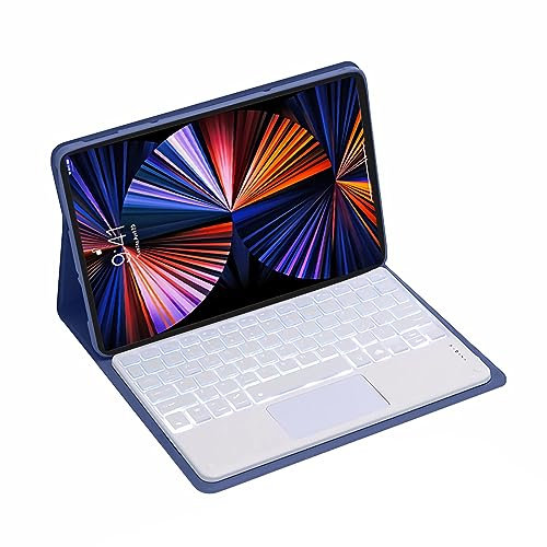 GUPENAA Tastatur Hülle für Samsung Galaxy Tab S9 Ultra 14.6'' 2023 (SM-X910/X916B) mit Stifthalter, Magnetische Abnehmbare Tastatur mit Touchpad,Lila