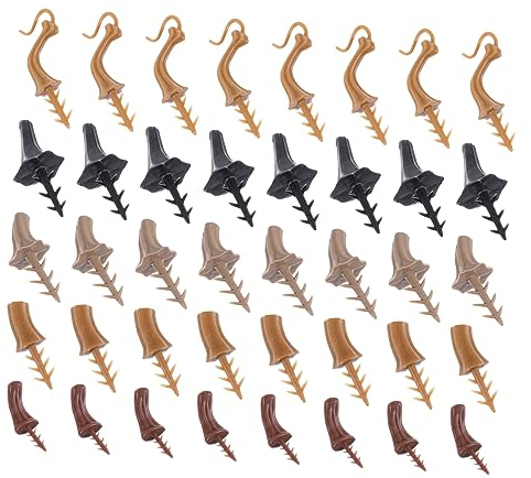 Garneck 40st Kürbisgriff Aus Kunststoff Halloween- Kleiner Kürbisstiel Aus Kunststoff Zierkürbisse Deko Schaum Kürbisse Kürbis DIY Griffe Halloween-DIY-kürbis Sortiert Plastik Herbst