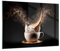 Bilder auf Glas Kaffee Milch Tasse Glasbild 70x50cm Wandbilder Dekoration Wohnzimmer Schlafzimmer Küche Deko Klein Wanddeko Bild im Glas Wand Kunstdruck Art Modern Wall Decor Glasdruck GAA70x50-5718