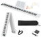 COSTWAY 88-Key Foldable Digital Piano Keyboard, Full Size Electronic Pianos with MIDI, Split Function, Sustain Pedal and Carrying Bag, Portable Musical Instruments Keyboard for Kids Adults (White)