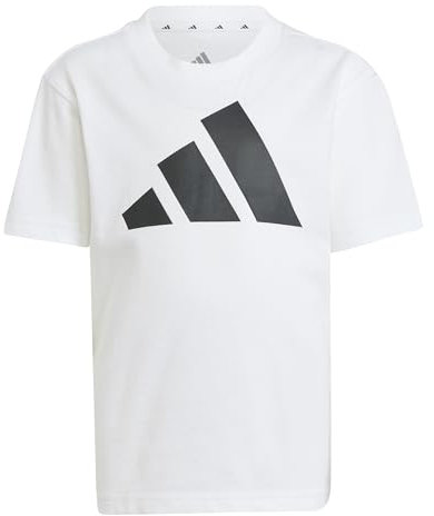 adidas Unisex Kinder Essentials BIG Logo T-Shirt, White/Black, 5-6 Years