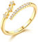 Adramata Stern Ring Silber 925 Damen Verstellbar - Verlobungs- & Eheringe mit Geschenkbox