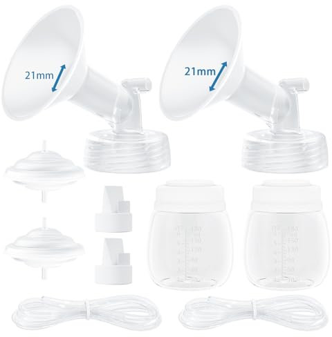 Breast Pump Parts Compatible with Spectra Replacement Pump Parts, Spectra Pump Parts, Spectra Breast Pump, Spectra Bottles, Spectra s1 s2 Pump Parts, Spectra Flange 21mm Full Set Replacements 2 Set