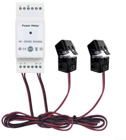 Contatore di energia intelligente Wifi per Tuya WiFi Misuratore di energia solare del sistema fotovoltaico di potenza monofase Monitor del consumo (80A)