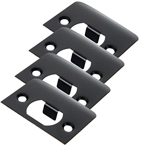 CANIGHT 4pcs Stainless Steel Deadbolt Strike Plate Door Door Reinforcement Kit for Enhanced Security Repair Plates for Home Office Use