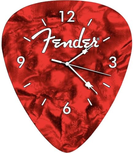 Pluginz P Fender Guitar Pick Wall Clock (Red)