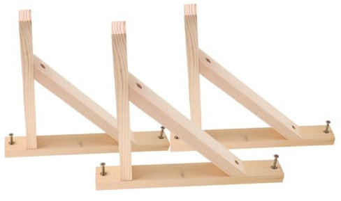 jojofuny 3stücke Wandhalterung Aus Massivem Holz Dekorative Dreieckige Regale Für Wandmontage Vielseitig Einsetzbar Für Lichtquellen Und Stauraum Stabil Und Platzsparend