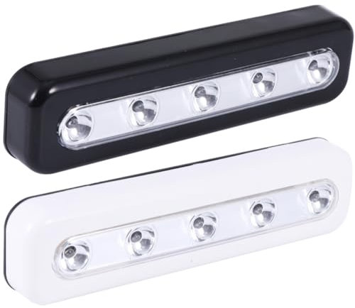 Hemobllo 2stücke Touch Lampe Wandleuchte Und Nachtlicht Für Schränke Installieren Mit Weißem Und Schwarzem Gehäuse Für Küche Auto Und Werkstatt