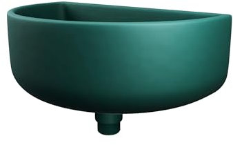 Varile Lavello multifunzione in plastica effetto granito/pietra con attacco combinato per giardino, campeggio e camper – Include filtro per capelli, accessori e design robusto (verde)
