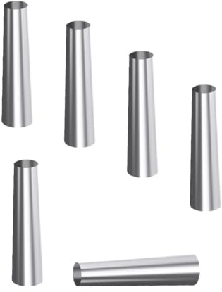 Metaltex 6er Set Schillerlocken-Formen Edelstahl – Für Schaumrollen und mehr